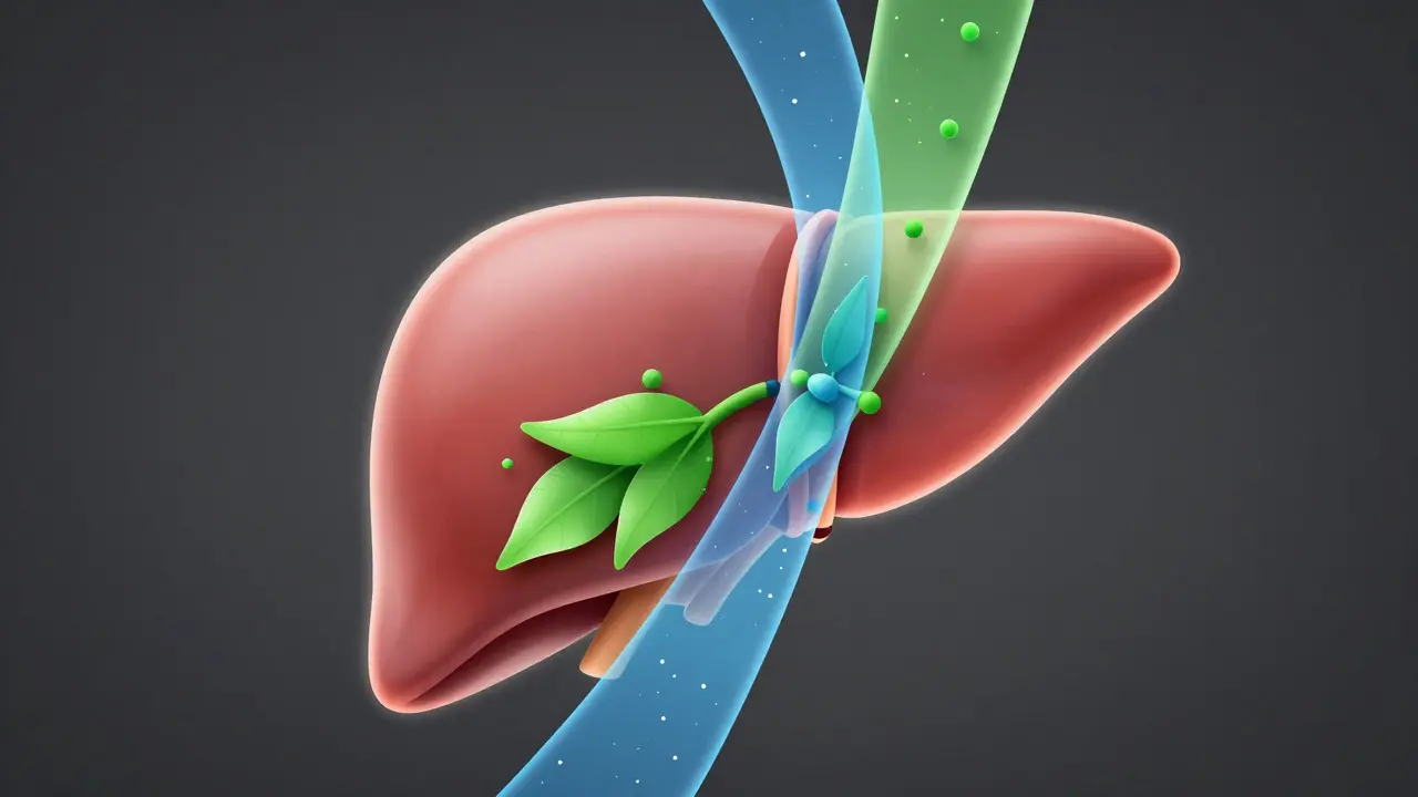 Ilustrace jater metabolizujících alkohol a CBD