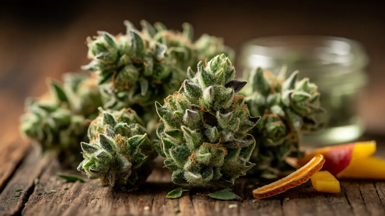 Detailní pohled na kvalitní H4CBD květy s terpeny